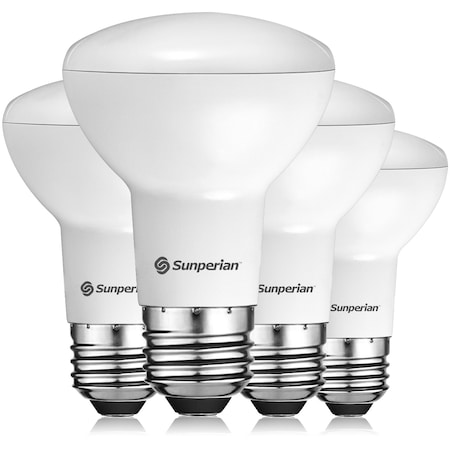 Sunperian BR20 LED Flood Light Bulbs 6W (50W Equivalent) 550LM Dimmable E26 Base 4-Pack SP34008-4PK